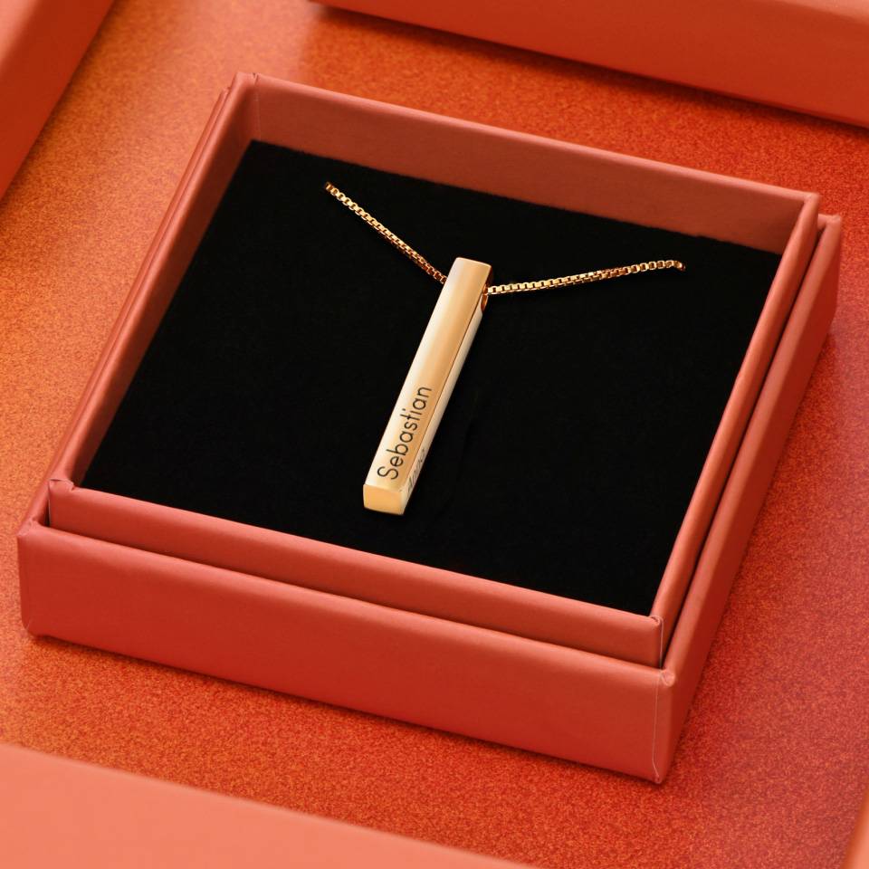 Totem 3D Bar Necklace in 18ct Gold Plating