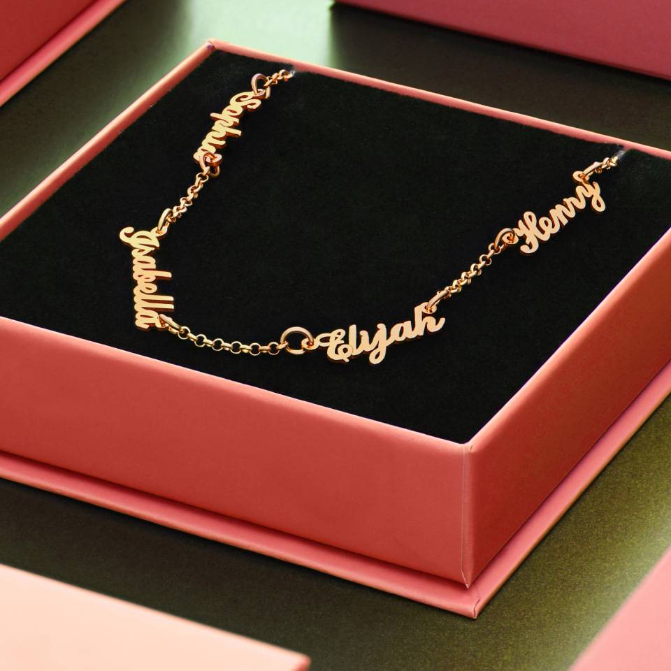 Heritage Multiple Name Necklace in 18ct Gold Plating