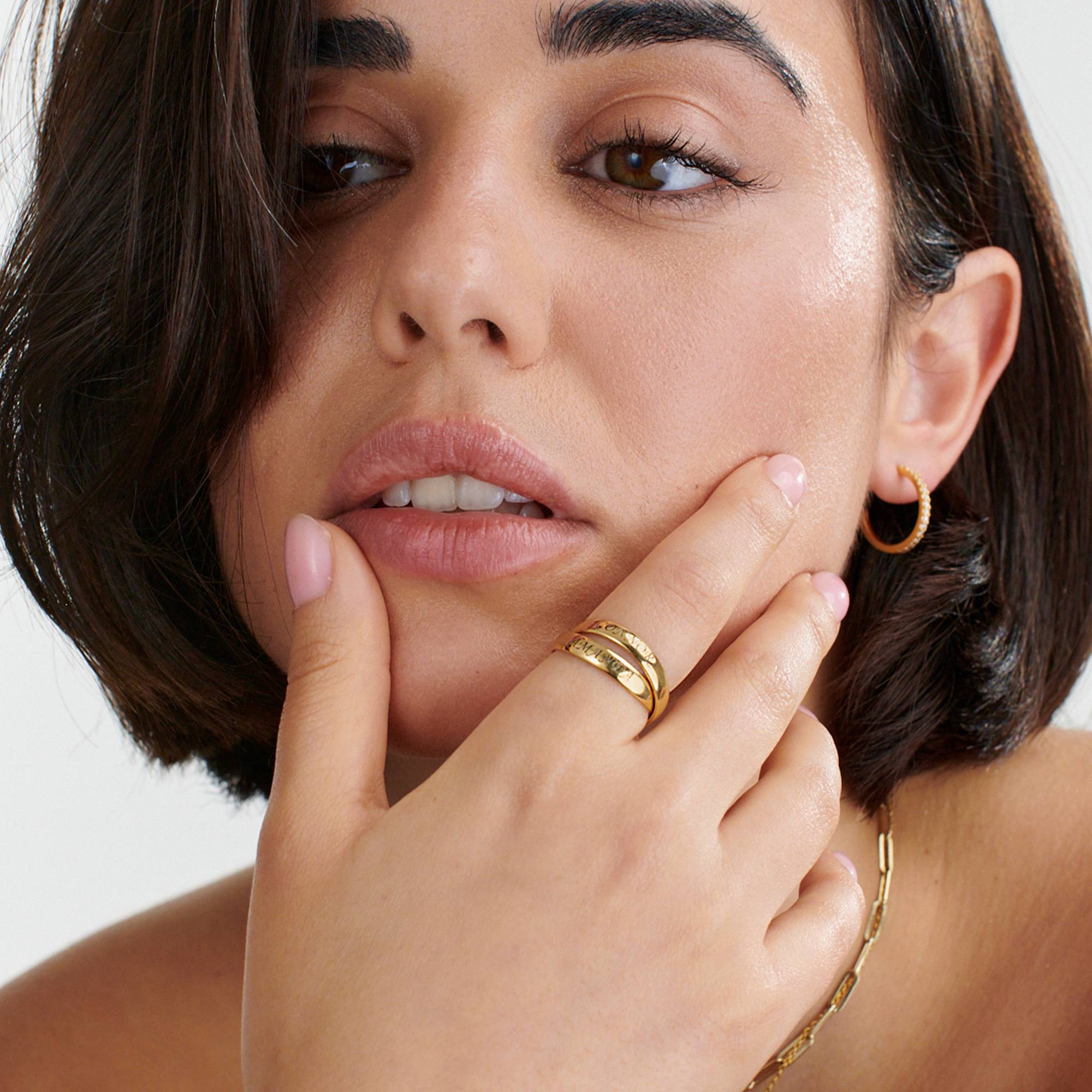 2 Charlize Russian Rings in Gold Plating-4 product photo