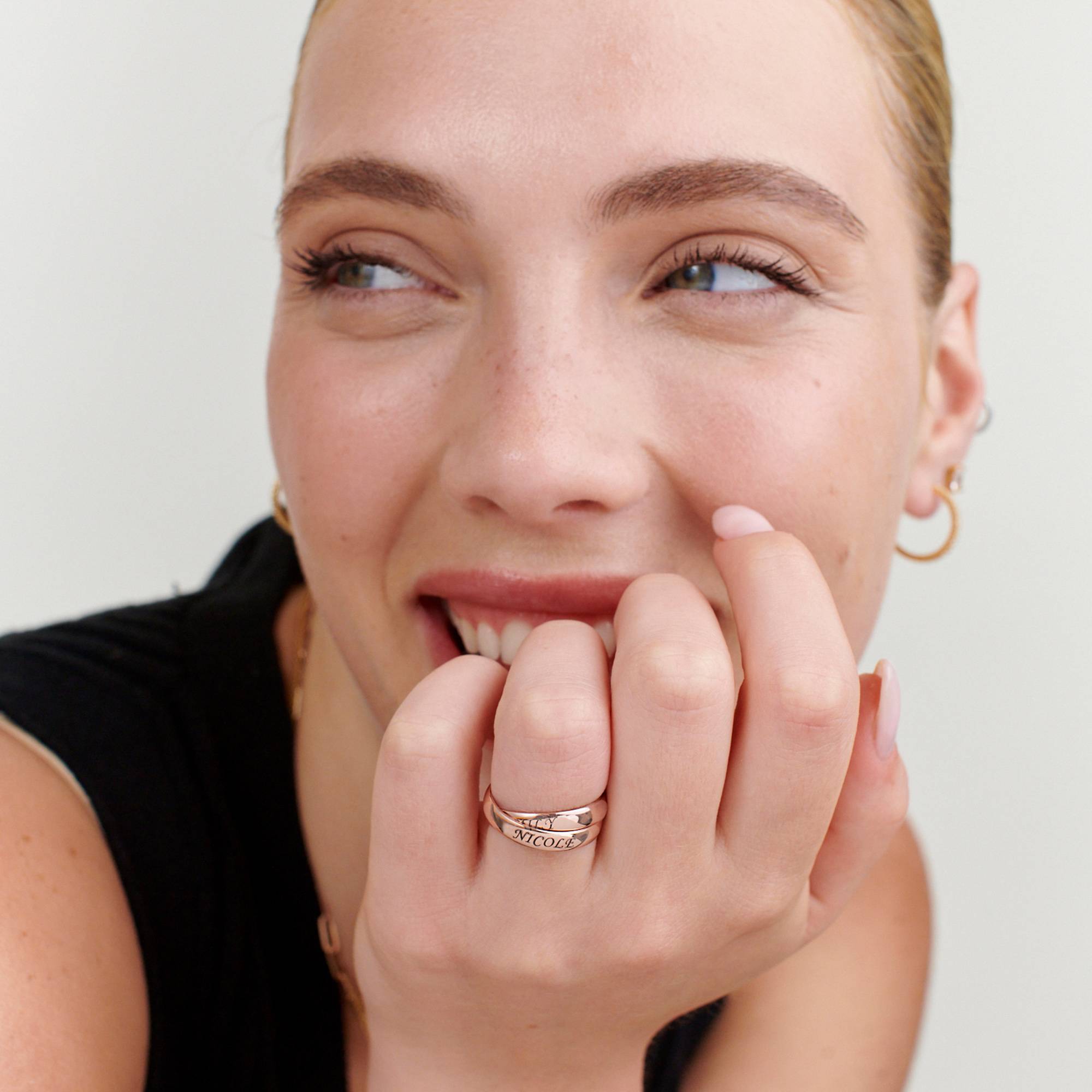 Charlize 2 Russian Rings in Rose Gold Plating-4 product photo