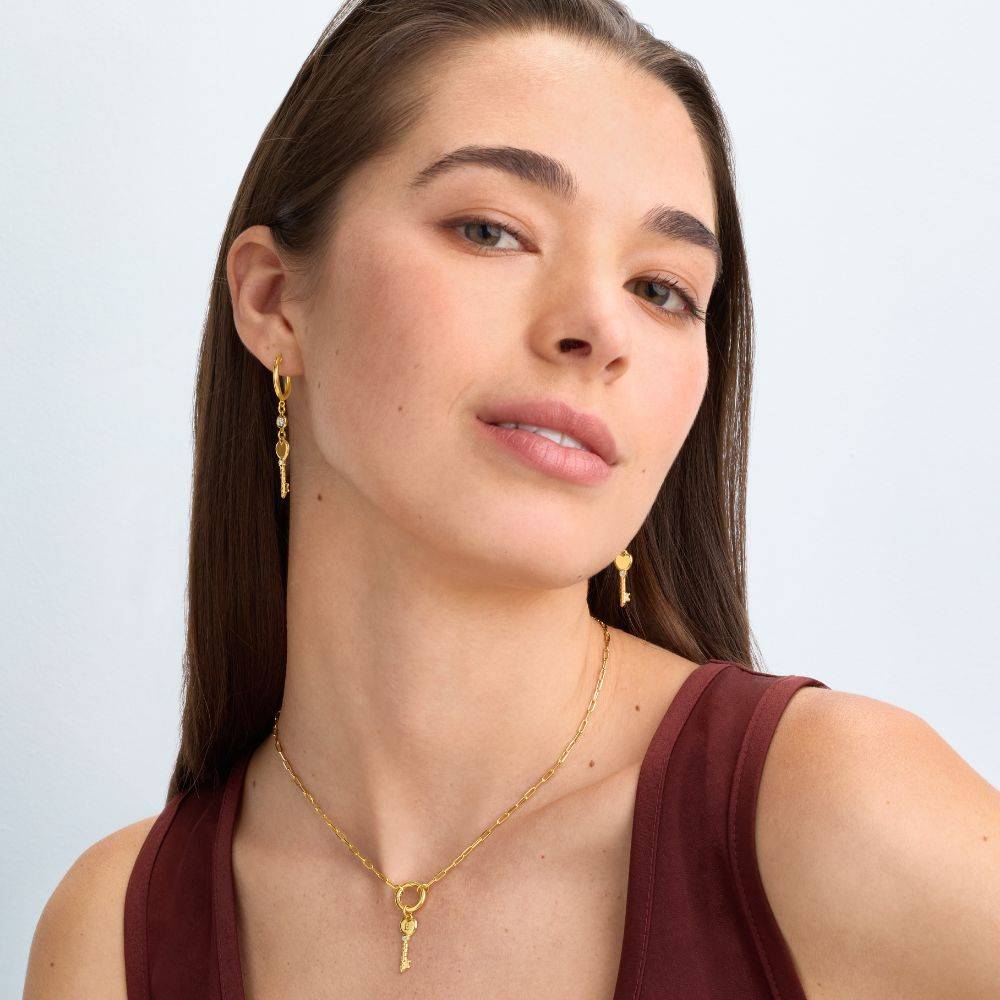 All Locked In Initial Necklace in Gold-2 All Locked In Initial Necklace in Gold-2 product photo