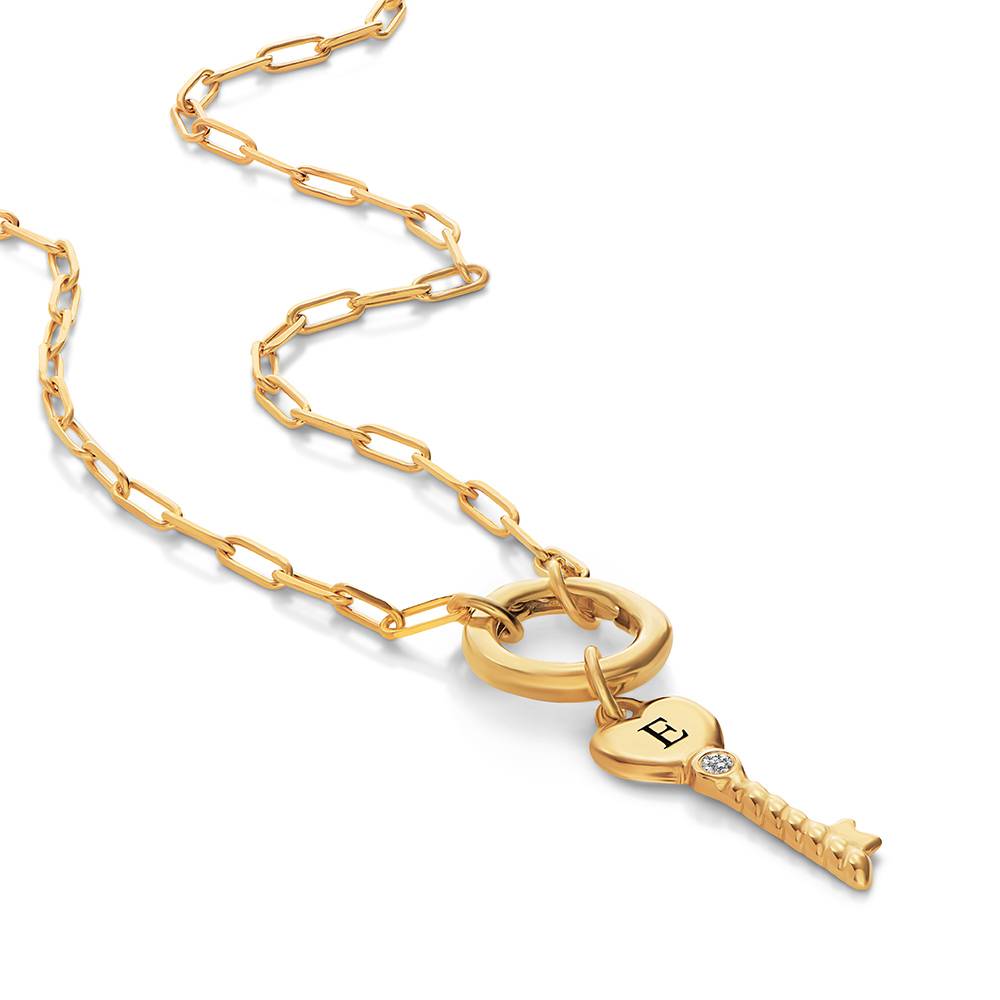 All Locked In Initial Necklace in Gold-5 All Locked In Initial Necklace in Gold-5 product photo