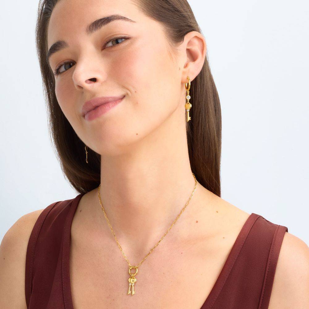All Locked In Initial Necklace in Gold-4 All Locked In Initial Necklace in Gold-4 product photo