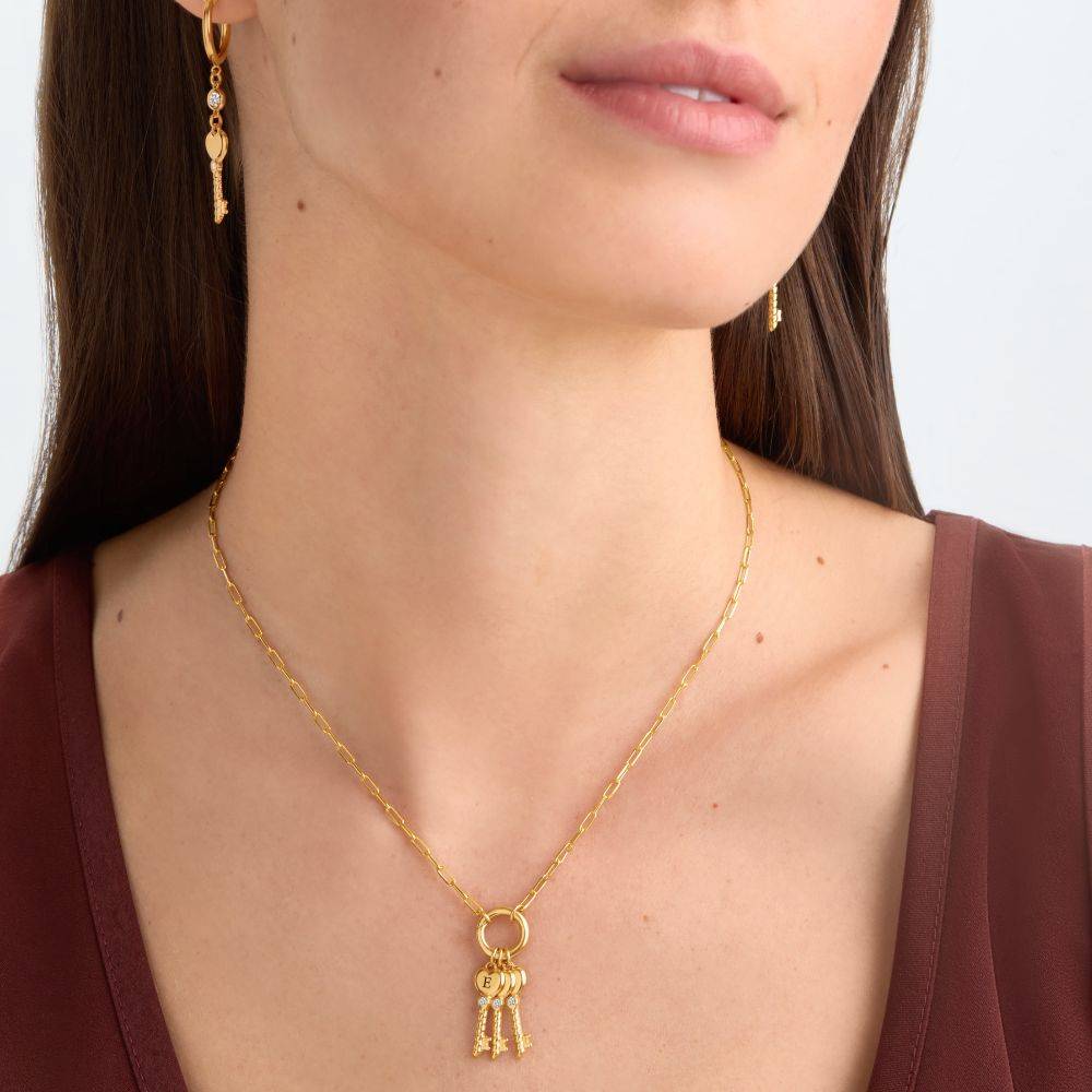 All Locked In Initial Necklace in Gold-3 All Locked In Initial Necklace in Gold-3 product photo