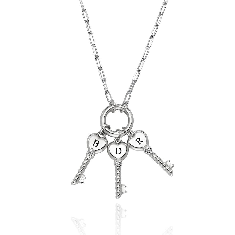 All Locked In Initial Necklace in Silver-1 All Locked In Initial Necklace in Silver-1 product photo