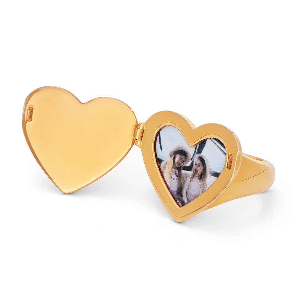 Always in My Heart  Photo Monogram Ring in Gold Finish-2 Always in My Heart  Photo Monogram Ring in Gold Finish-2 product photo