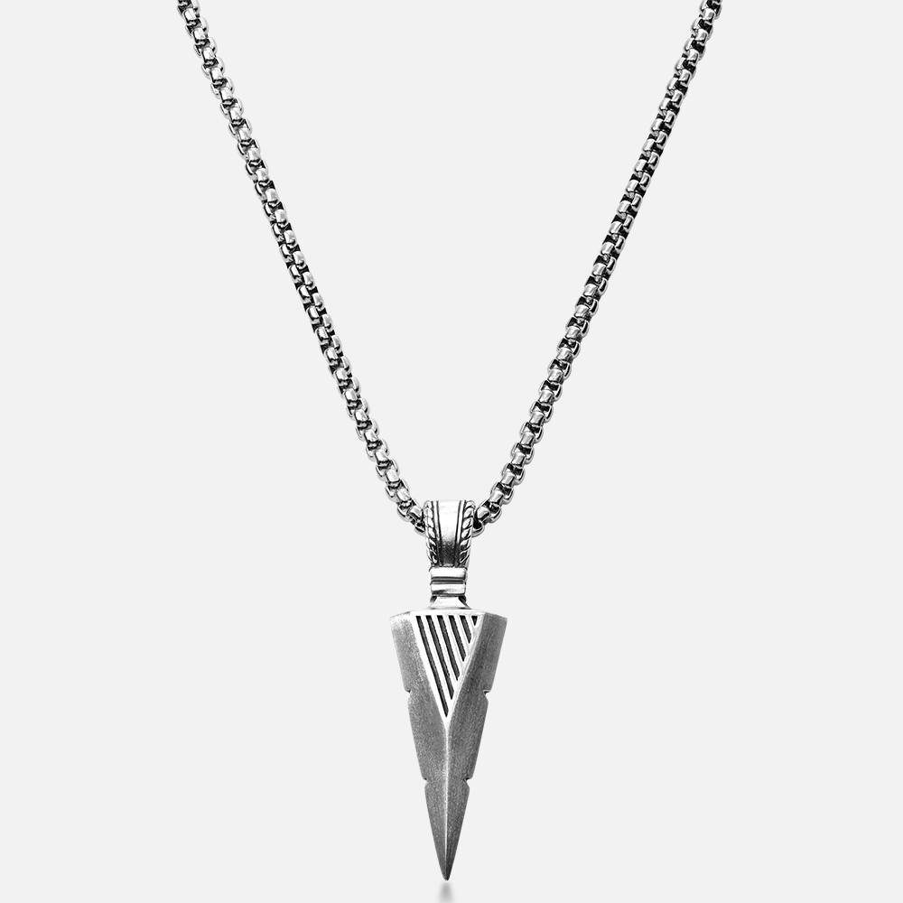 Arrow Necklace for Men in Sterling Silver-5 product photo