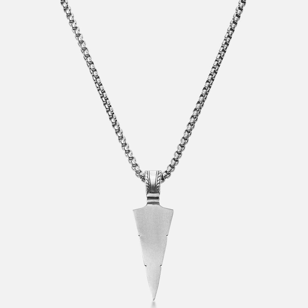 Arrow Necklace for Men in Sterling Silver-2 product photo