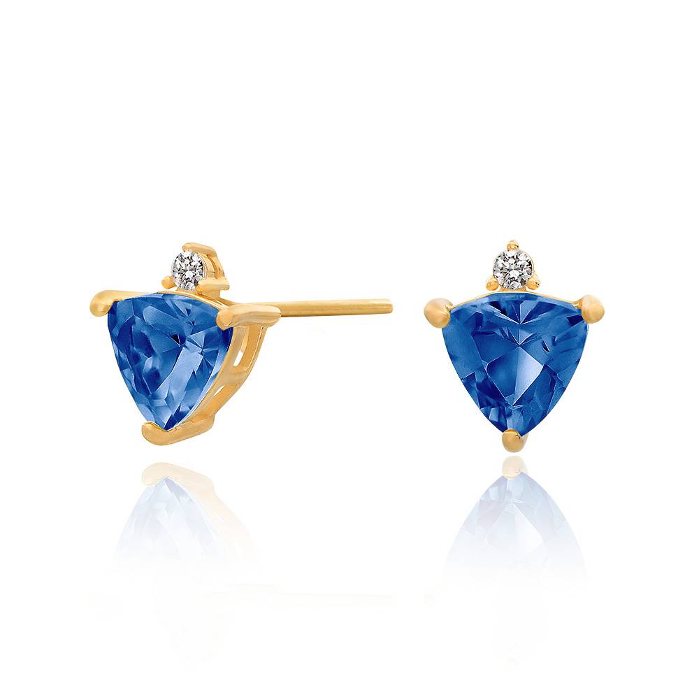 Aurora Birthstone Stud Earrings in 18ct Gold Plating-2 Aurora Birthstone Stud Earrings in 18ct Gold Plating-2 product photo