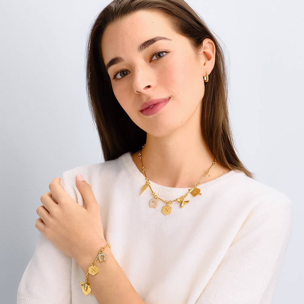 Be Lucky Charm Bracelet in Gold Finish-2 product photo