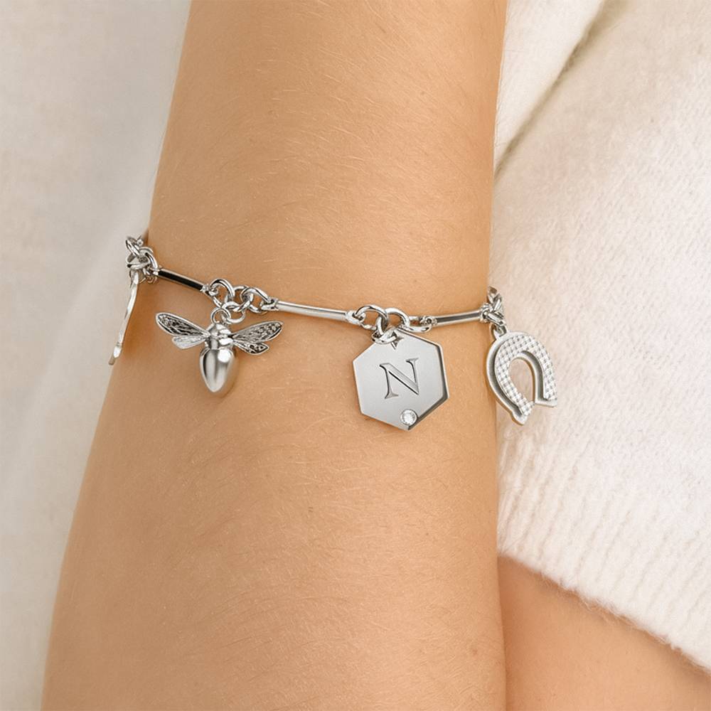 Be Lucky Charm Bracelet in Silver Finish-4 product photo