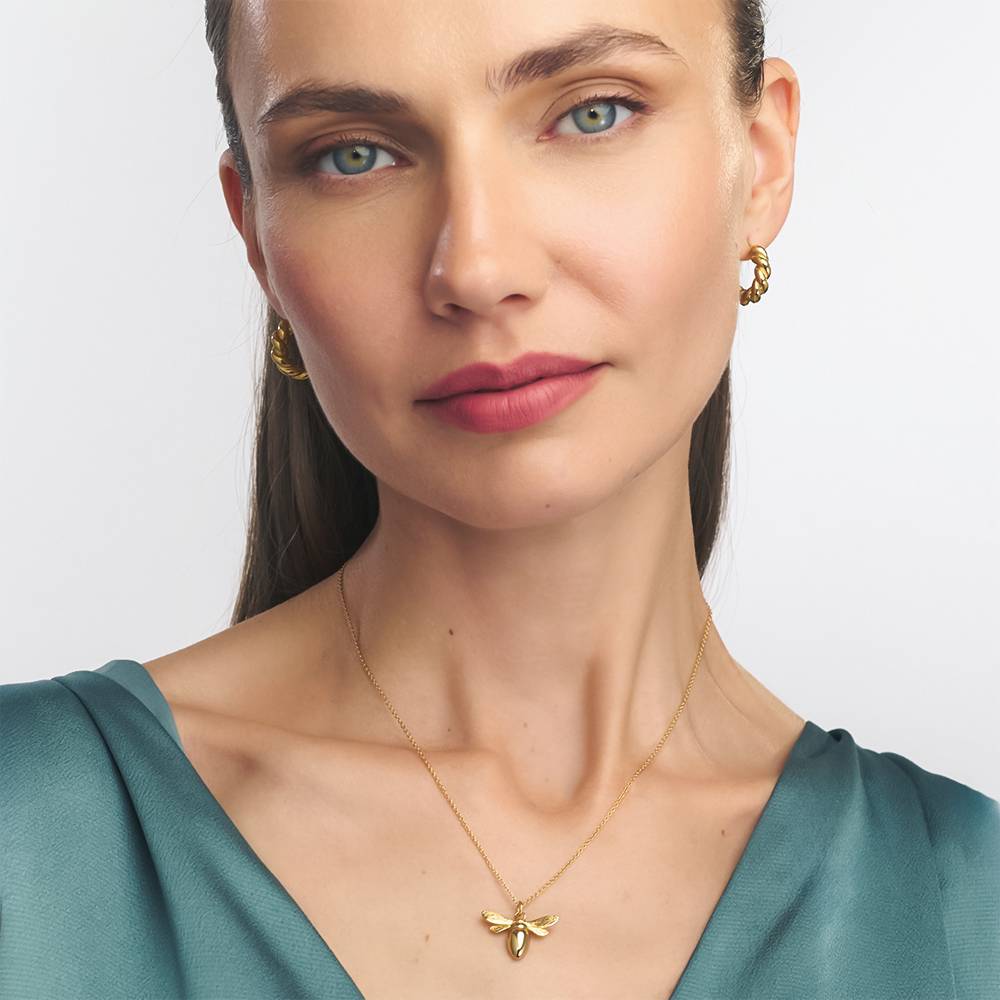 Bee Pendant Necklace in Gold Finish-3 Bee Pendant Necklace in Gold Finish-3 product photo