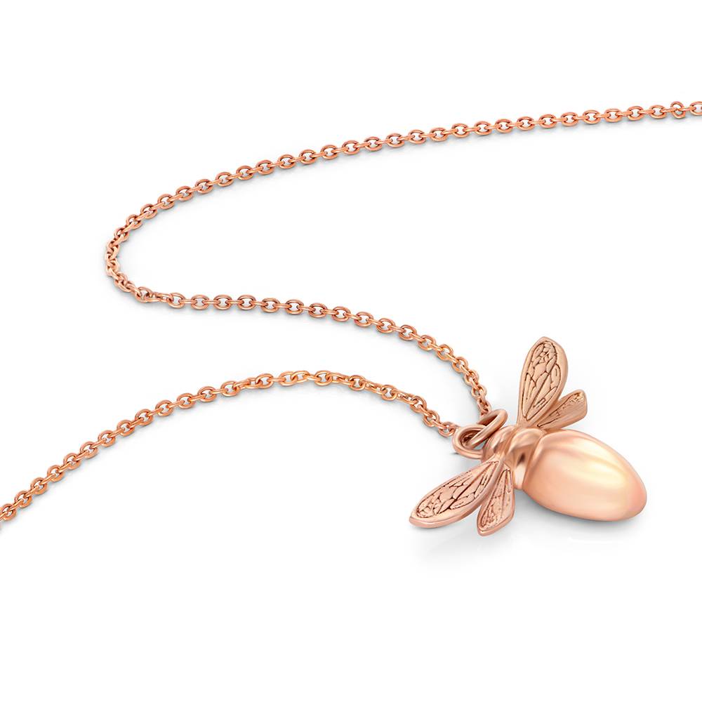 Bee Pendant Necklace in Rose Gold Finish-1 Bee Pendant Necklace in Rose Gold Finish-1 product photo