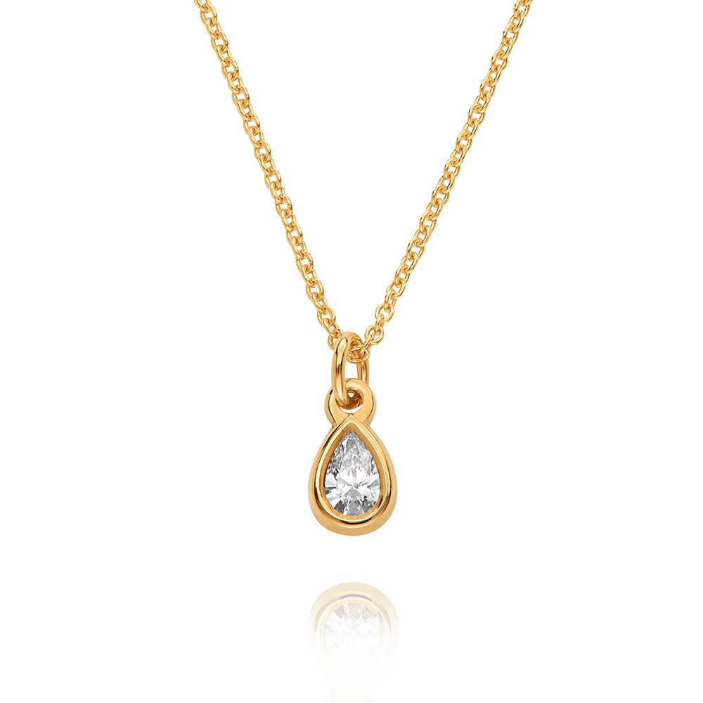 Bianca Teardrop Necklace with 0.20CT Diamond in 18ct Gold Vermeil-1 Bianca Teardrop Necklace with 0.20CT Diamond in 18ct Gold Vermeil-1 product photo