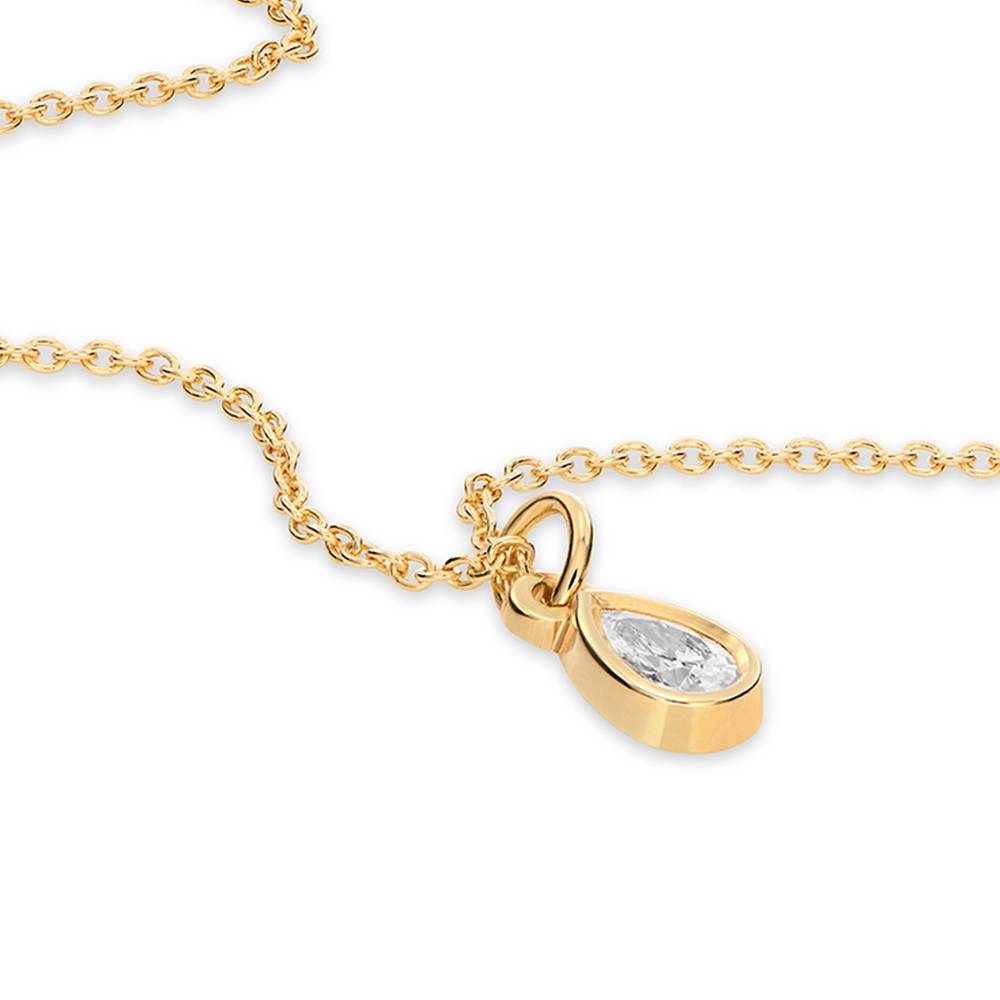 Bianca Teardrop Necklace with 0.20CT Diamond in 18ct Gold Vermeil-3 Bianca Teardrop Necklace with 0.20CT Diamond in 18ct Gold Vermeil-3 product photo