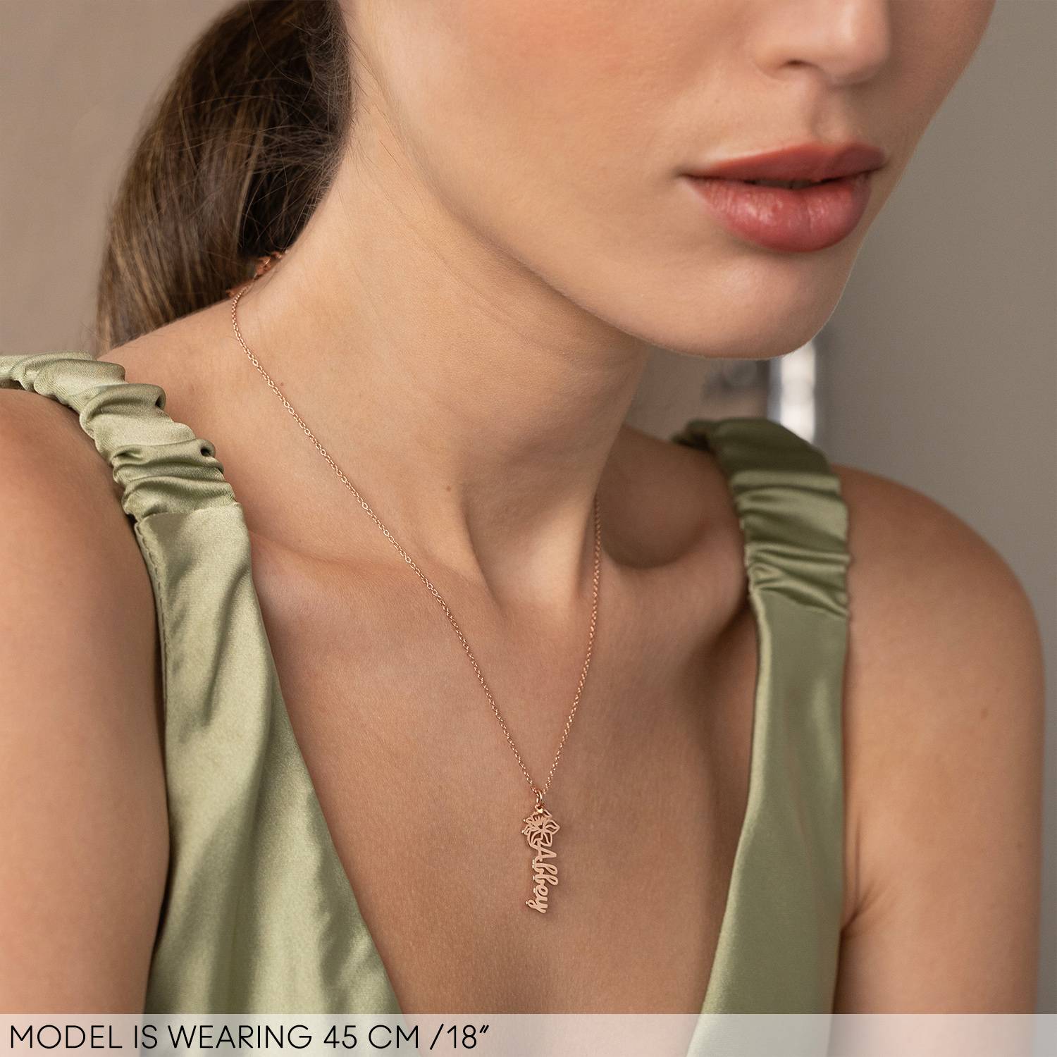 Blooming Birth Flower Name Necklace in 18ct Rose Gold Plating-4 Blooming Birth Flower Name Necklace in 18ct Rose Gold Plating-4 product photo