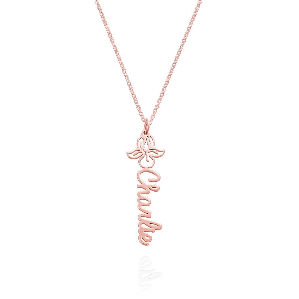 Blooming Birth Flower Name Necklace in 18ct Rose Gold Plating-5 Blooming Birth Flower Name Necklace in 18ct Rose Gold Plating-5 product photo