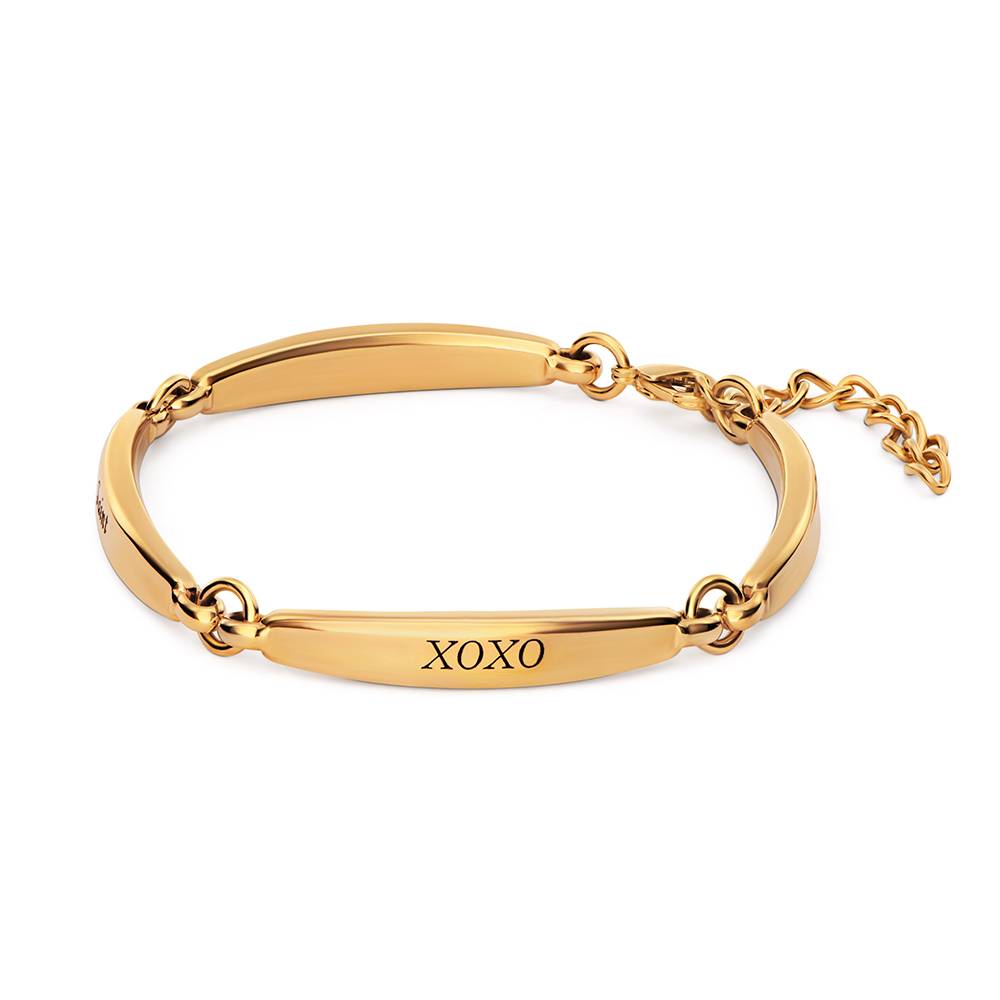 Chapters Engraved Bar Bracelet in Gold Plating-4 product photo