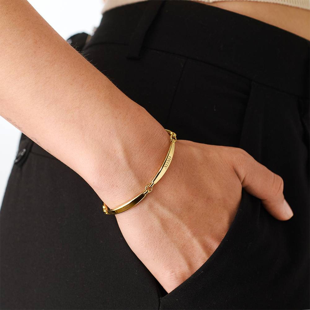 Chapters Engraved Bar Bracelet in Gold Plating-3 product photo