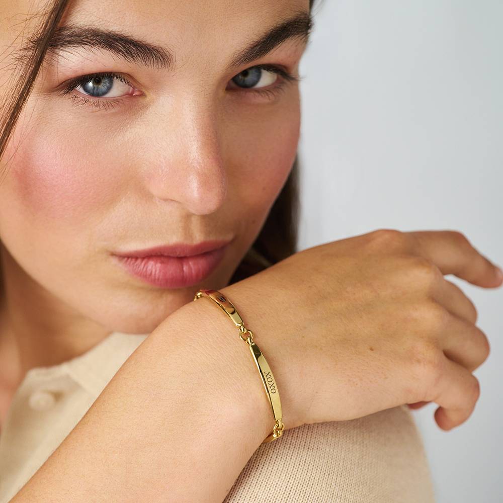 Chapters Engraved Bar Bracelet in Gold Plating-2 product photo