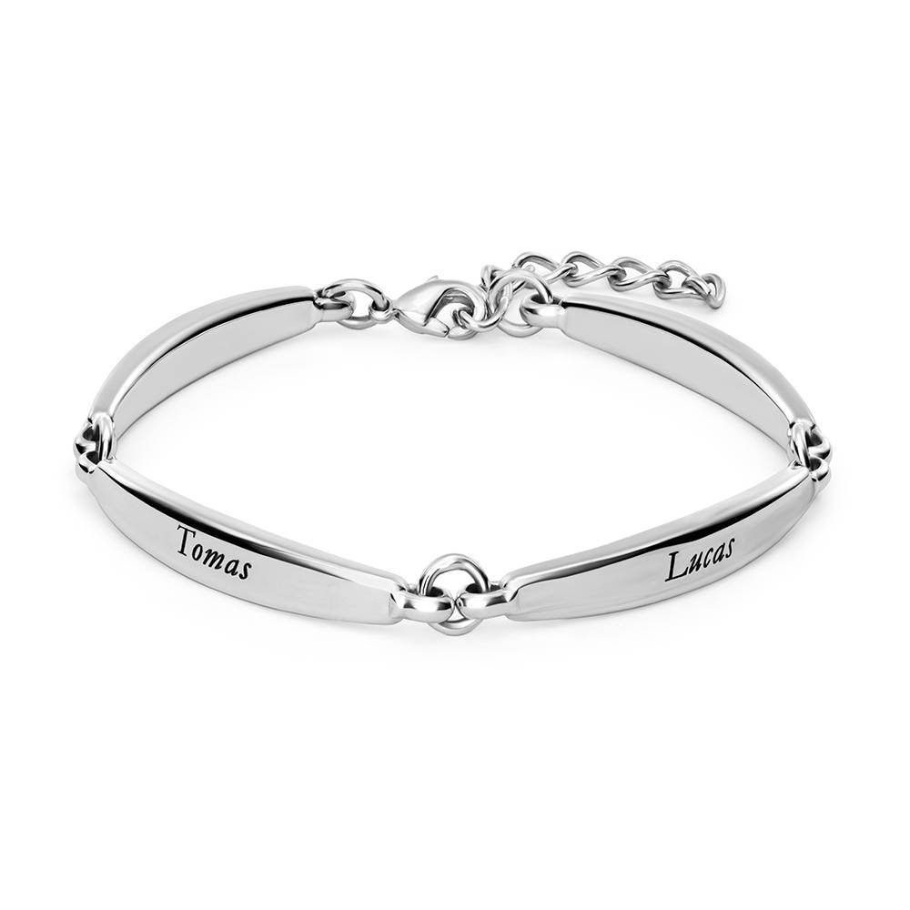 Chapters Engraved Bar Bracelet in Silver-1 product photo