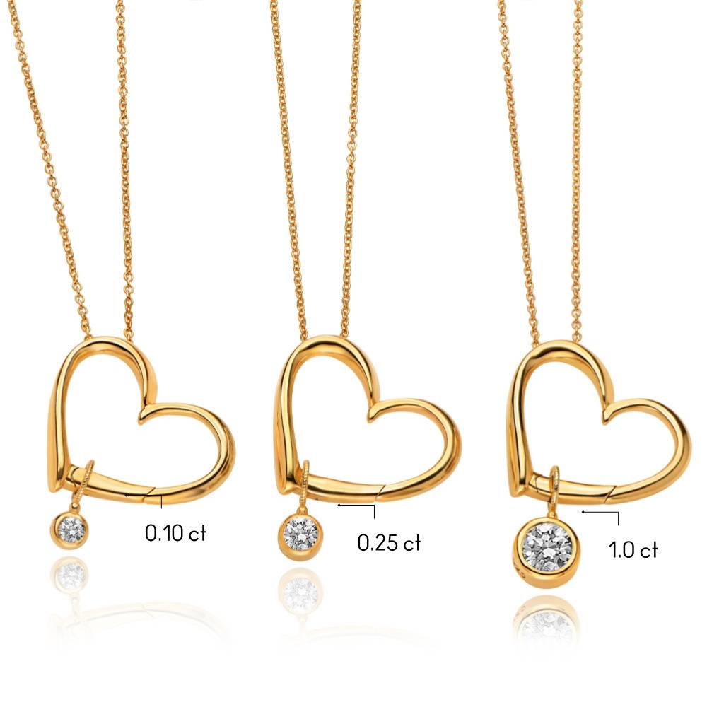 Delina Necklace with Drop Initials & 0.10CT Diamond in Gold Plating-6 product photo
