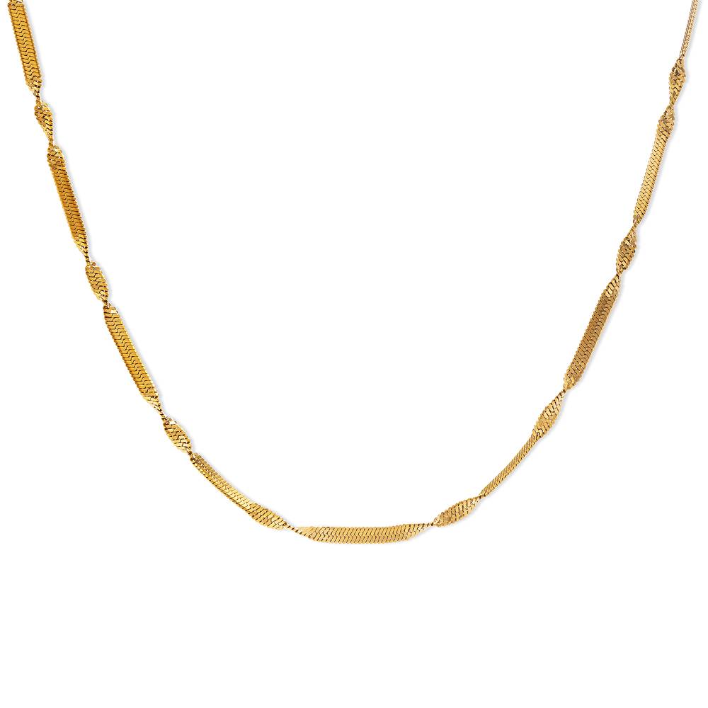 Effortless Twist Snake Chain Necklace in Gold Plating-1 product photo