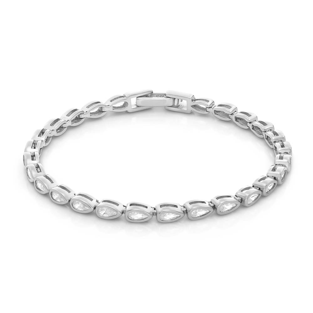 Endless Grace Tennis Bracelet in Silver with Pear Cubic Zirconia-1 Endless Grace Tennis Bracelet in Silver with Pear Cubic Zirconia-1 product photo