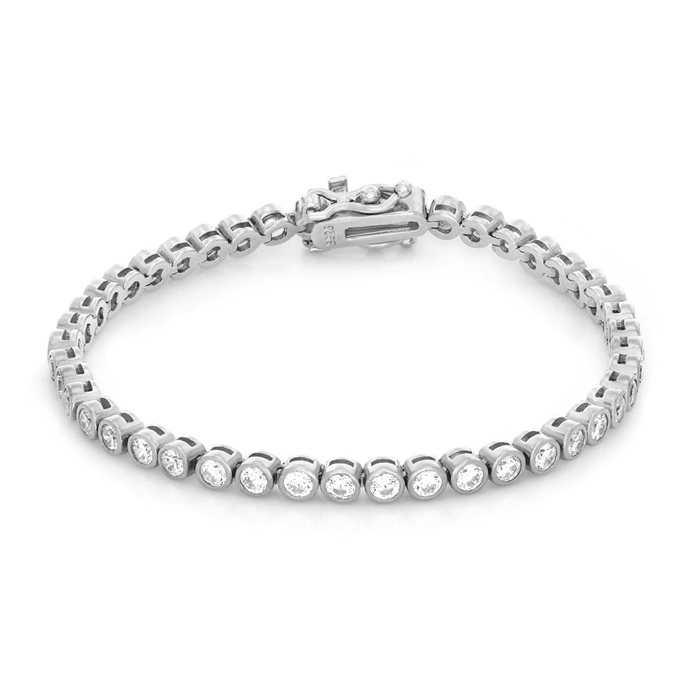 Endless Grace Tennis Bracelet in Silver with Round Cubic Zirconia-1 Endless Grace Tennis Bracelet in Silver with Round Cubic Zirconia-1 product photo