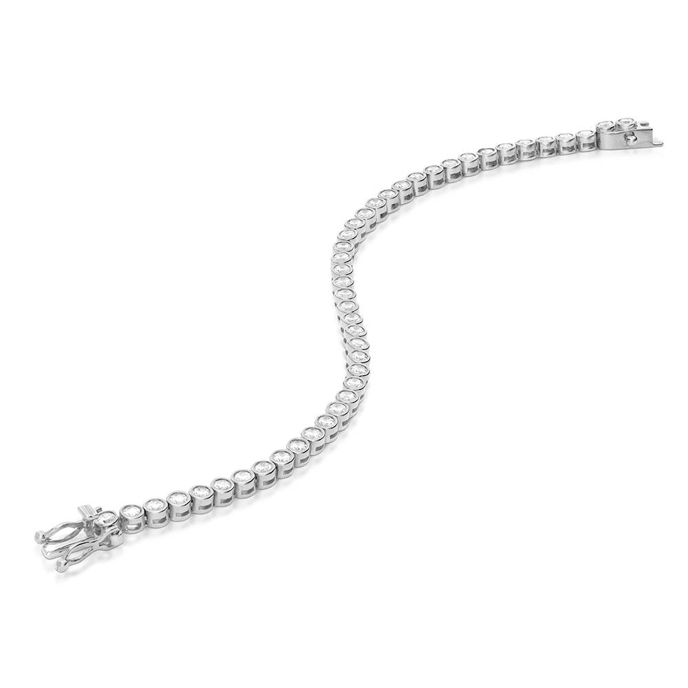 Endless Grace Tennis Bracelet in Silver with Round Cubic Zirconia-2 Endless Grace Tennis Bracelet in Silver with Round Cubic Zirconia-2 product photo