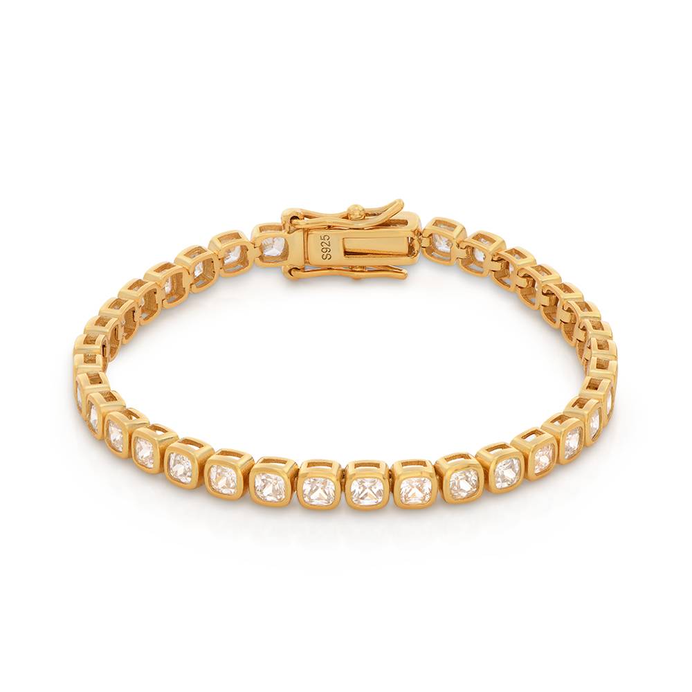 Endless Grace Tennis Bracelet in Vermeil with Cushion Cubic Zirconia-1 Endless Grace Tennis Bracelet in Vermeil with Cushion Cubic Zirconia-1 product photo