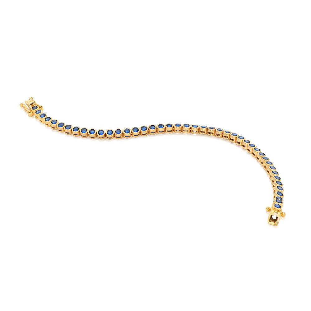 Endless Grace Tennis Bracelet in Vermeil with Round Blue Cubic Zirconia-2 Endless Grace Tennis Bracelet in Vermeil with Round Blue Cubic Zirconia-2 product photo
