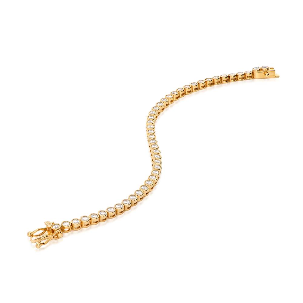 Endless Grace Tennis Bracelet in Vermeil with Round Cubic Zirconia-2 Endless Grace Tennis Bracelet in Vermeil with Round Cubic Zirconia-2 product photo