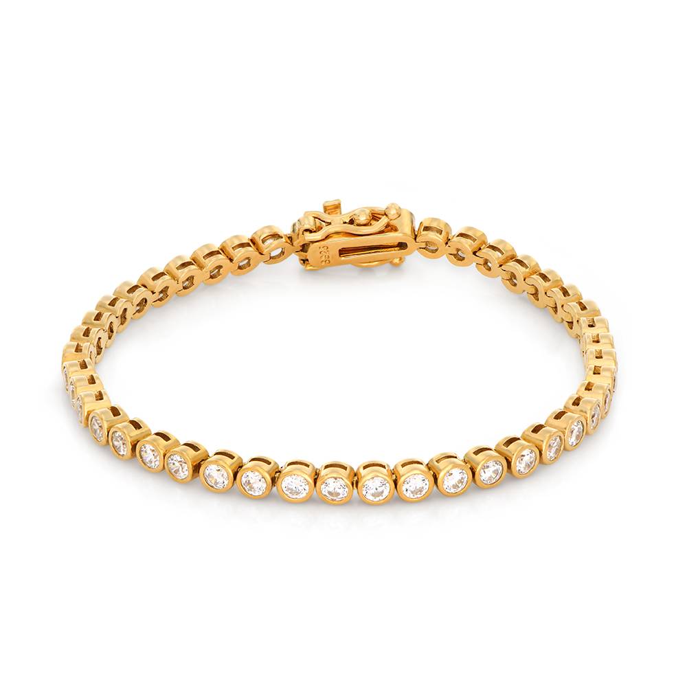 Endless Grace Tennis Bracelet in Vermeil with Round Cubic Zirconia-1 Endless Grace Tennis Bracelet in Vermeil with Round Cubic Zirconia-1 product photo