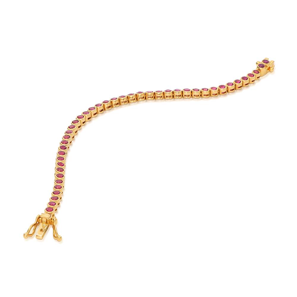 Endless Grace Tennis Bracelet in Vermeil with Round Red Cubic Zirconia-2 Endless Grace Tennis Bracelet in Vermeil with Round Red Cubic Zirconia-2 product photo