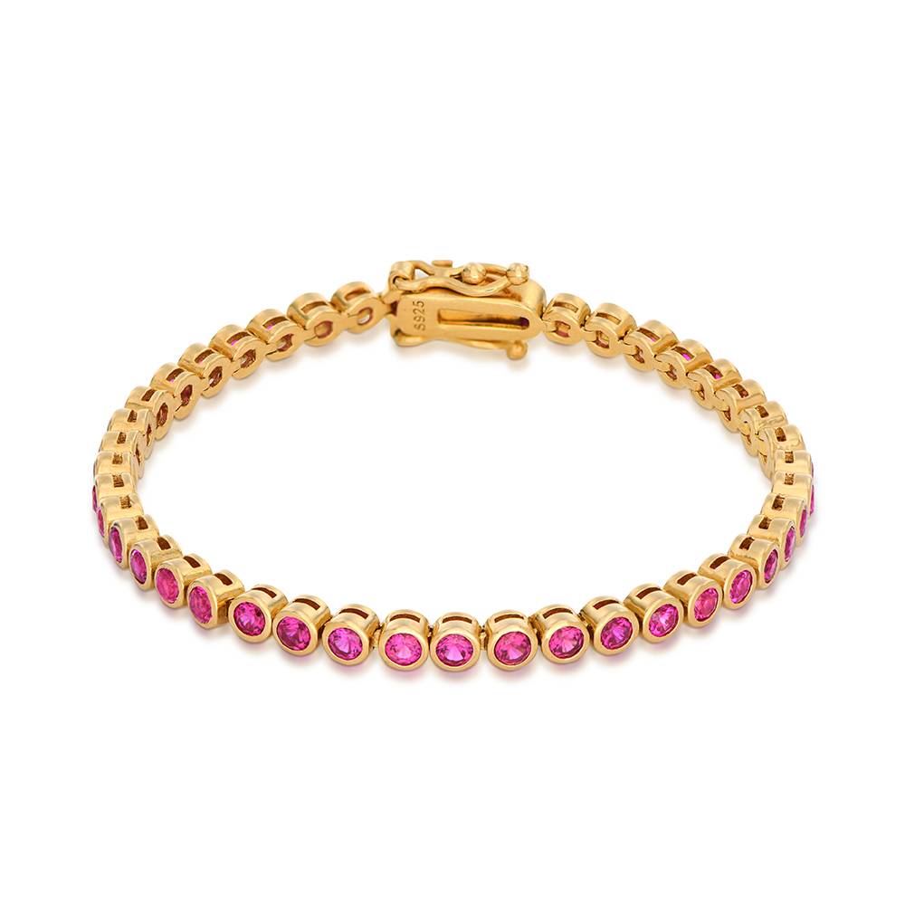 Endless Grace Tennis Bracelet in Vermeil with Round Red Cubic Zirconia-1 Endless Grace Tennis Bracelet in Vermeil with Round Red Cubic Zirconia-1 product photo