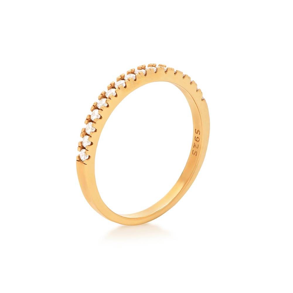 Eternal Classic Tennis Ring in Vermeil with Cubic Zirconia-2 product photo