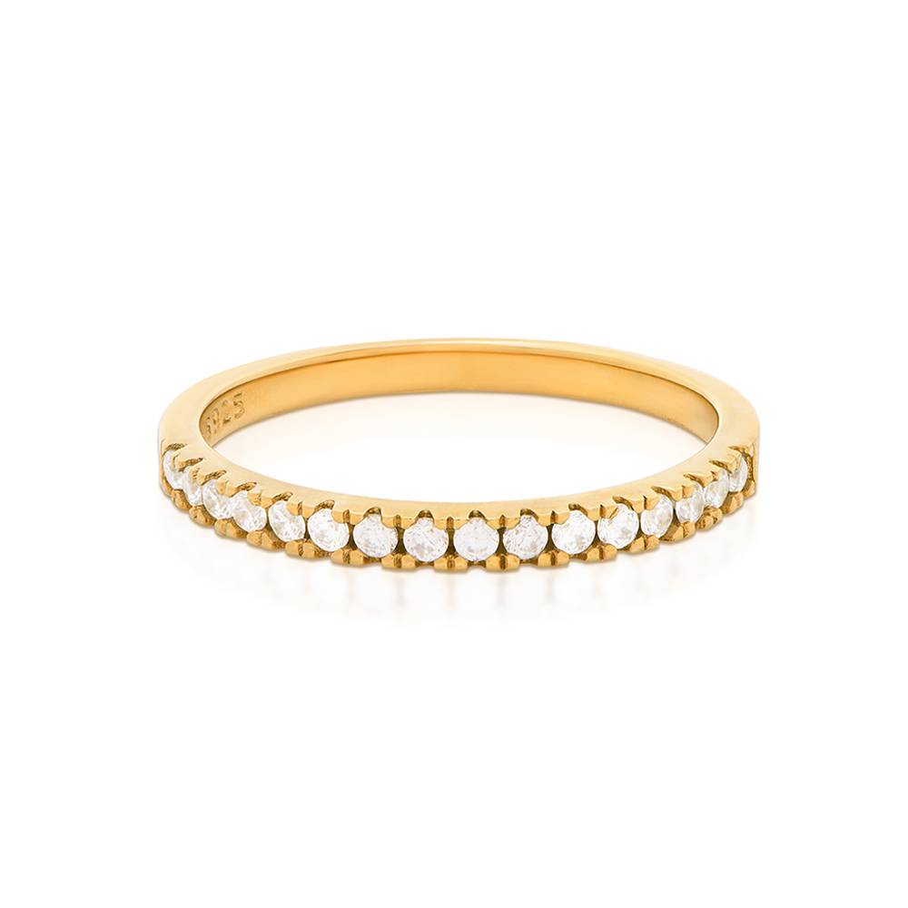 Eternal Classic Tennis Ring in Vermeil with Cubic Zirconia-1 product photo