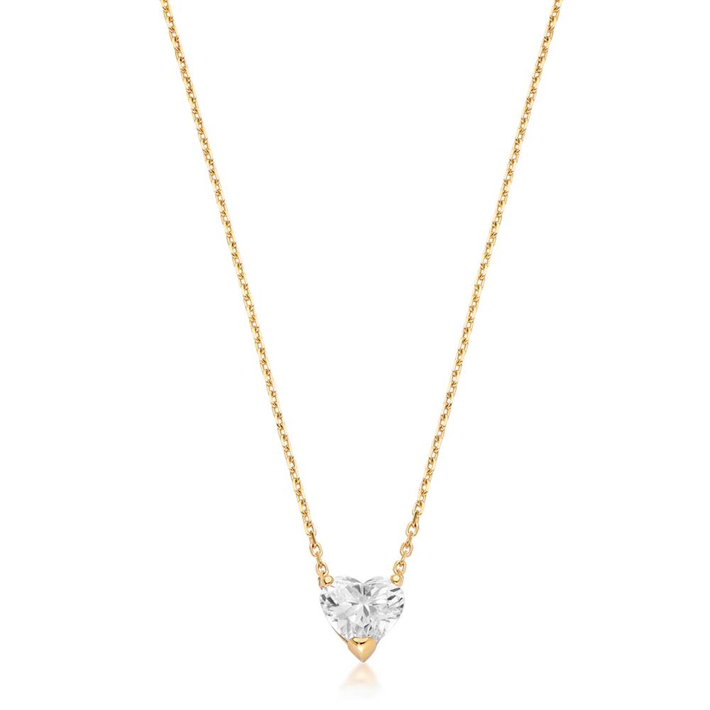 Eternal Heart Diamond Necklace with 1.00CT Diamond in 14K Gold-6 product photo