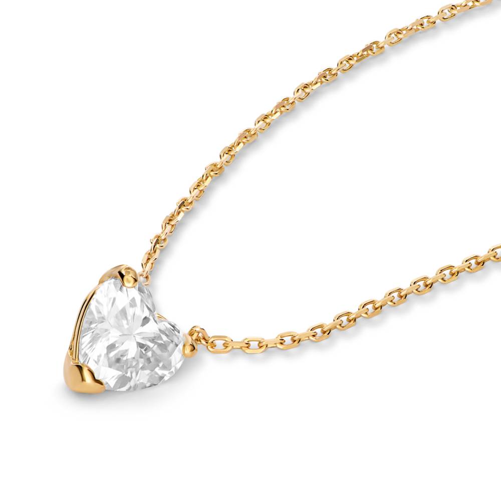 Eternal Heart Diamond Necklace with 1.00CT Diamond in 14K Gold-4 product photo