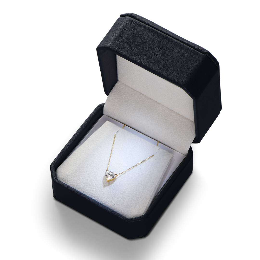 Eternal Heart Diamond Necklace with 1.00CT Diamond in 14K Gold-2 product photo
