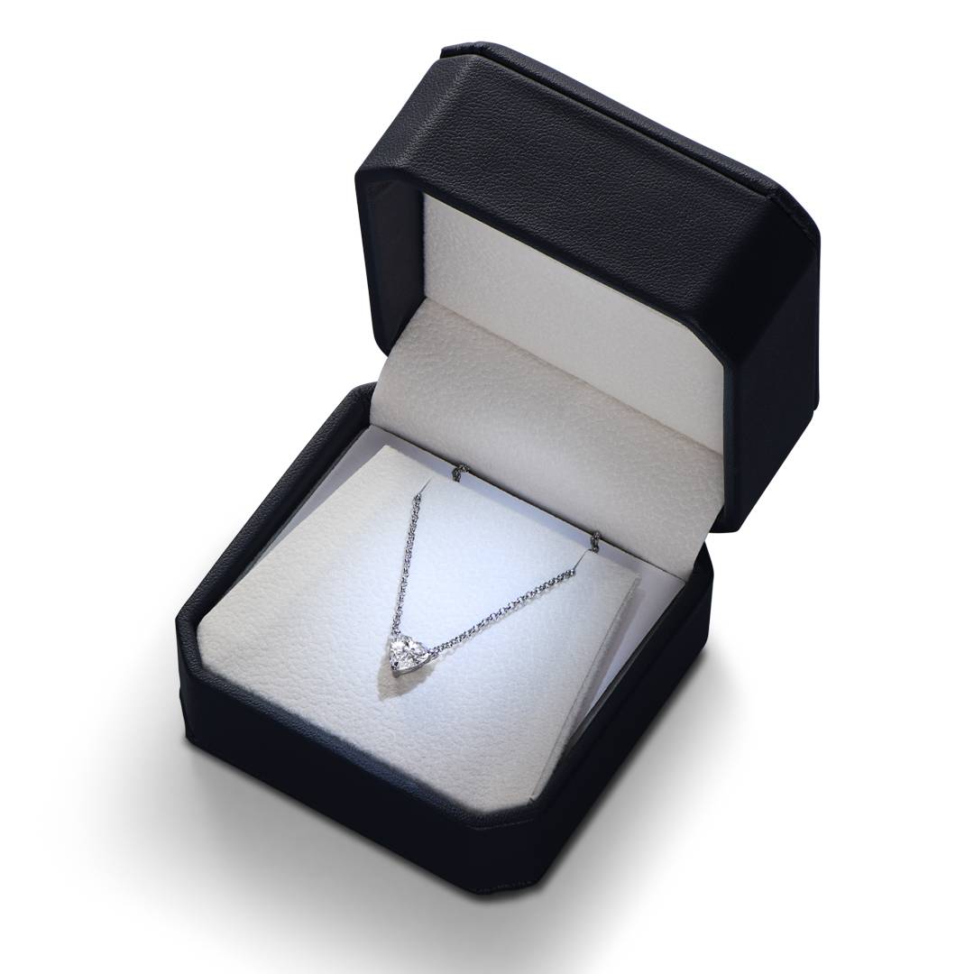 Eternal Heart Diamond Necklace with 1.00CT Diamond in Sterling Silver-2 product photo