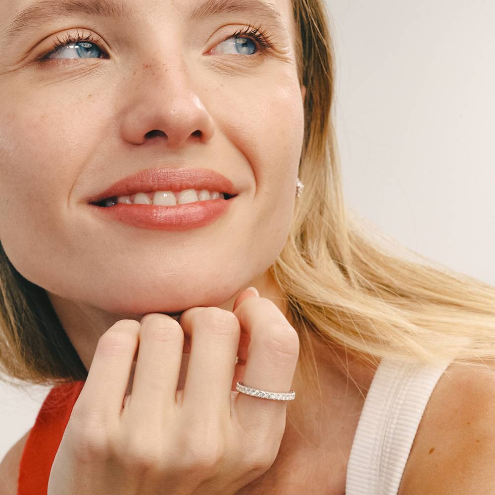 Eternal Shine Tennis Ring in Silver with Cubic Zirconia-3 Eternal Shine Tennis Ring in Silver with Cubic Zirconia-3 product photo