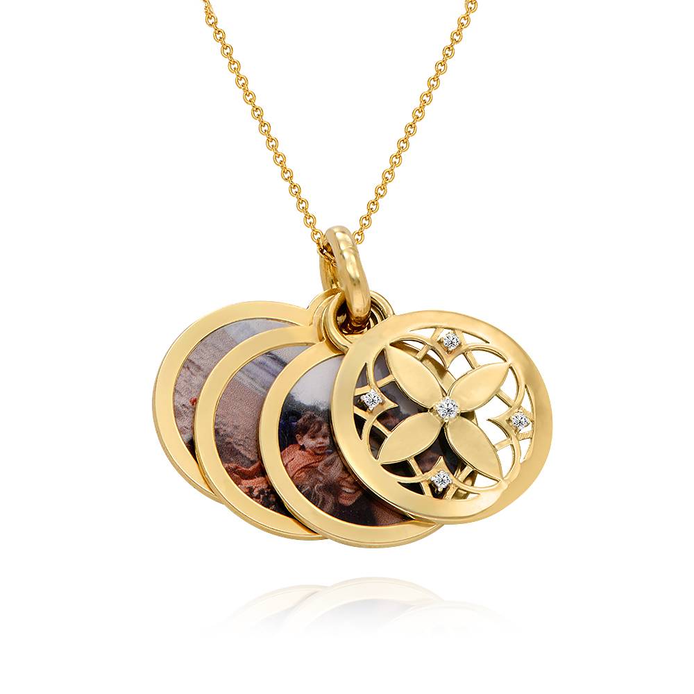 Floret Photo Pendant Necklace in 18ct Gold Plating-1 product photo