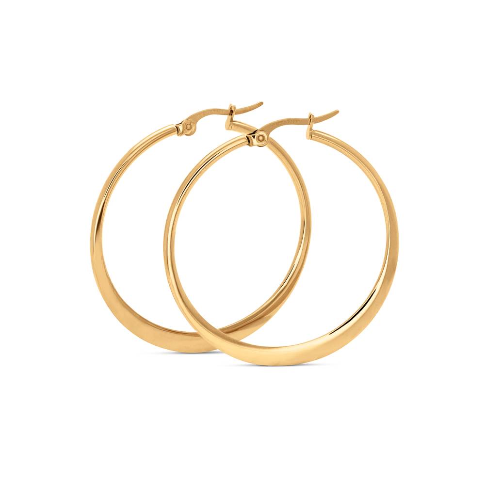 Florida Classic Hoops in Stainless Steel with Gold PVD-1 Florida Classic Hoops in Stainless Steel with Gold PVD-1 product photo