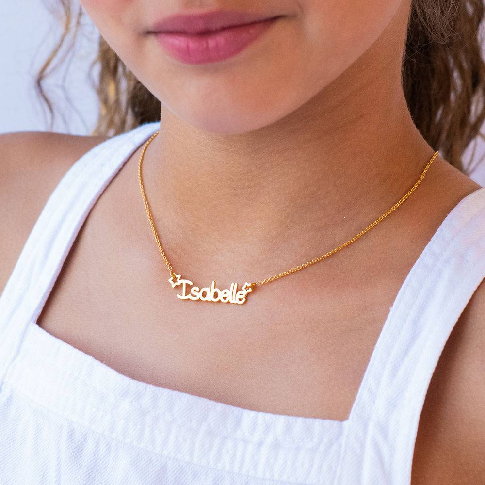 Girl's Star Name Necklace in Gold Plating-3 product photo