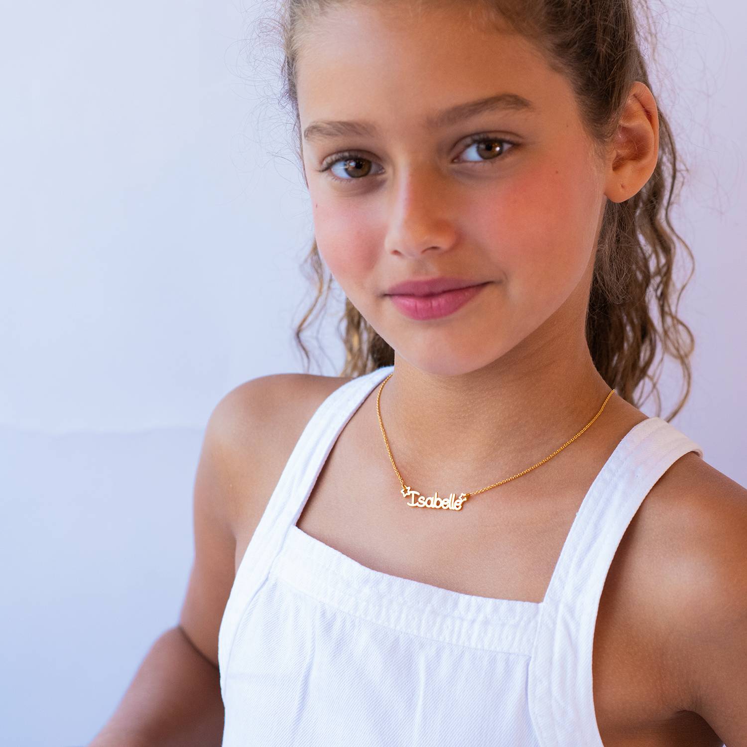 Girl's Star Name Necklace in Gold Plating-2 product photo