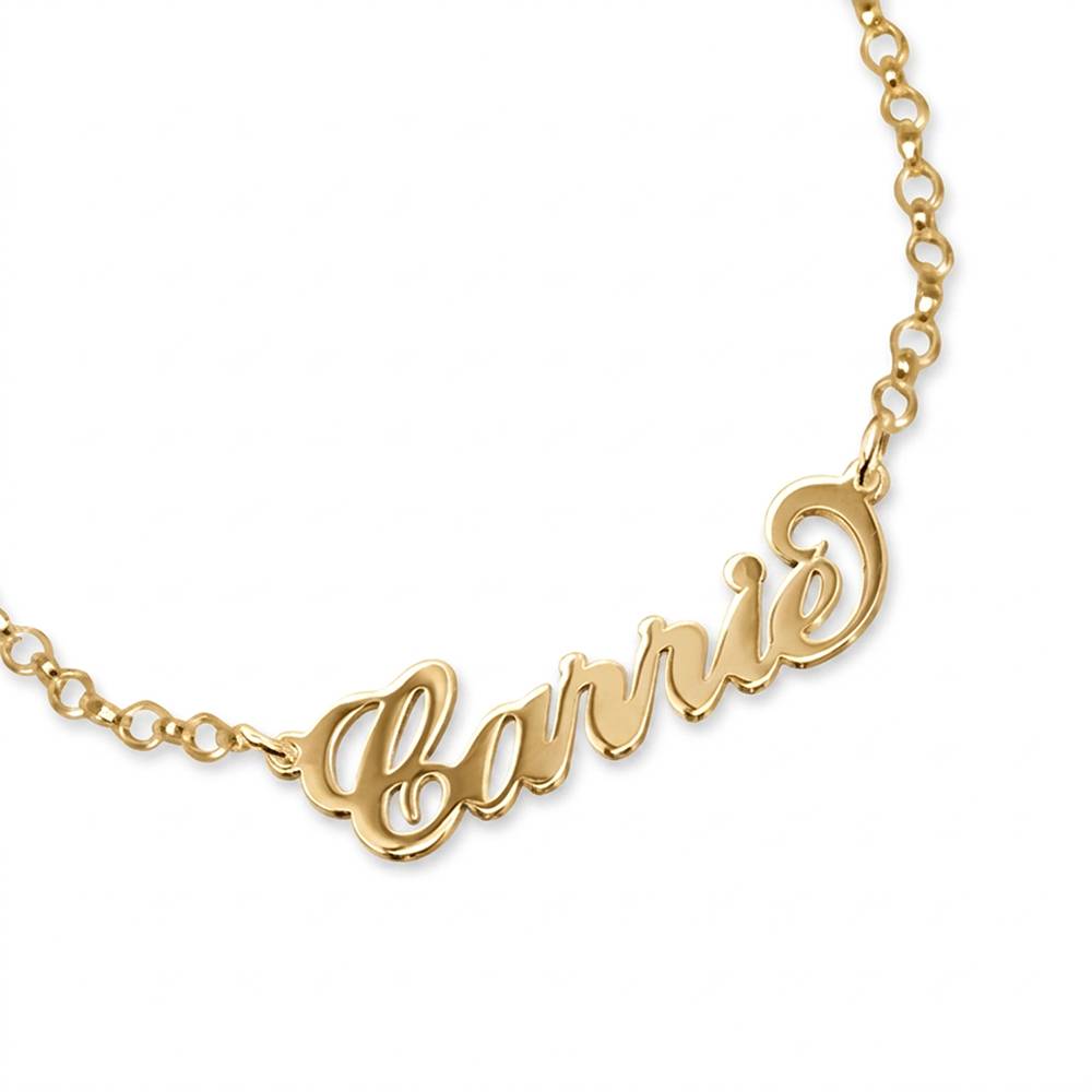 Carrie Name Bracelet in Gold Plating-3 product photo