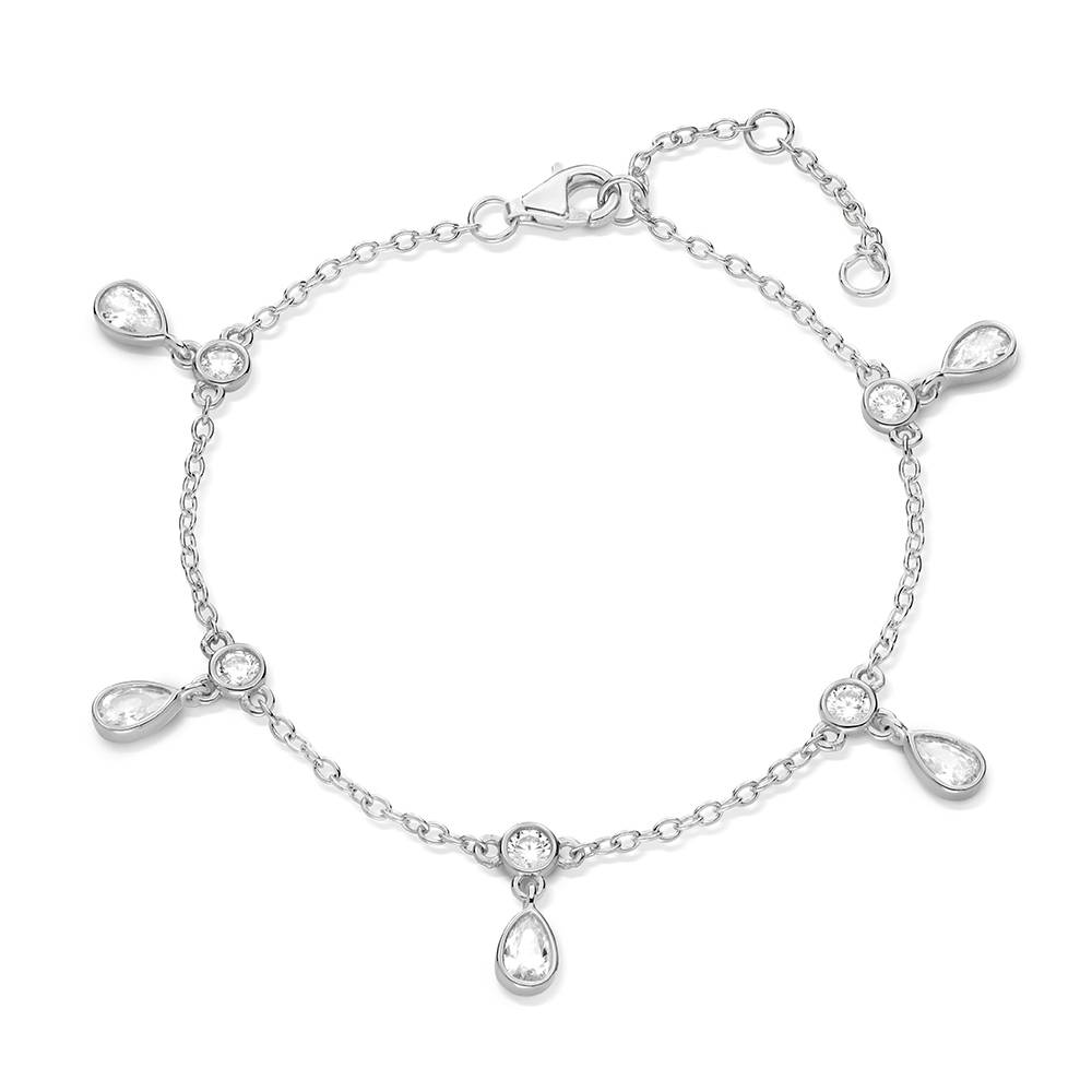 Halo Drop Cable Bracelet in Silver-1 product photo