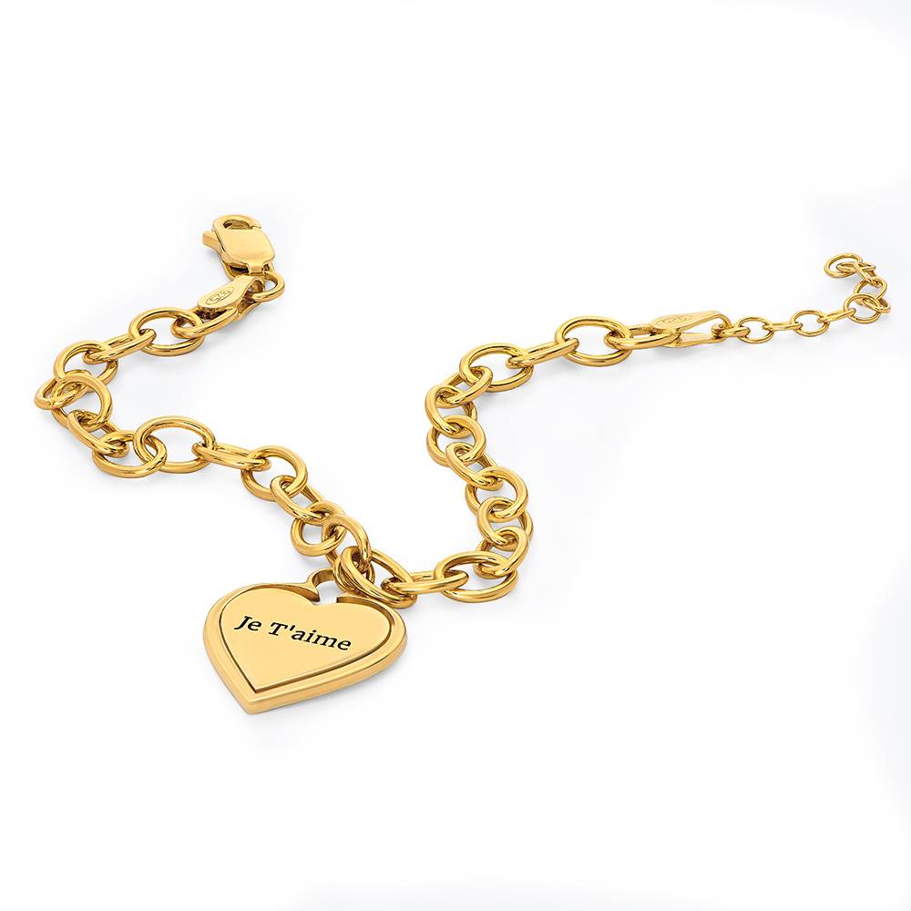 Heart-to-Heart Engravable Bracelet in Gold Vermeil-3 Heart-to-Heart Engravable Bracelet in Gold Vermeil-3 product photo